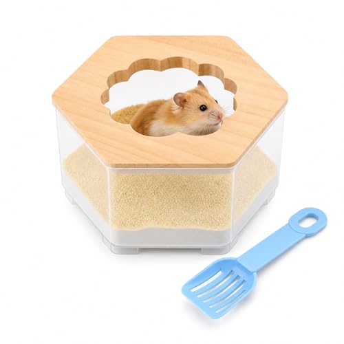 2 Stück Hamster Sandbad, Sandbad Hamsters, Hamster Toilette Mit Schaufel Für Zwerghamster