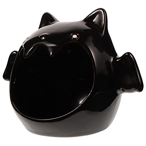 BCOATH Keramik Hamster Versteck Fledermausform Schwarz
