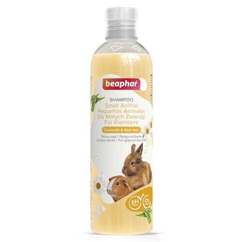 beaphar - Shampoo Für Kleintiere - Nager Und Kleinsäuger - Hautfreundlich - Mit Aloe Vera Und Kamille - Ph-Neutral - 0% Parabene, Silikone - Frischer Duft - Vegan - 250 ml