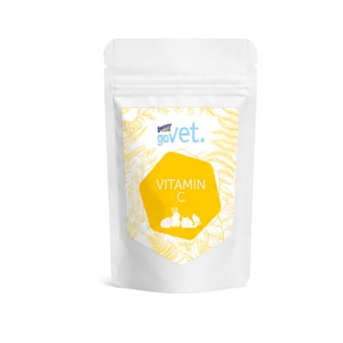 Bunny goVet Vitamin C | 100 g | Ergänzungsfuttermittel für Erwachsene Meerschweinchen | Ohne Zuckerzusätze | Vegan