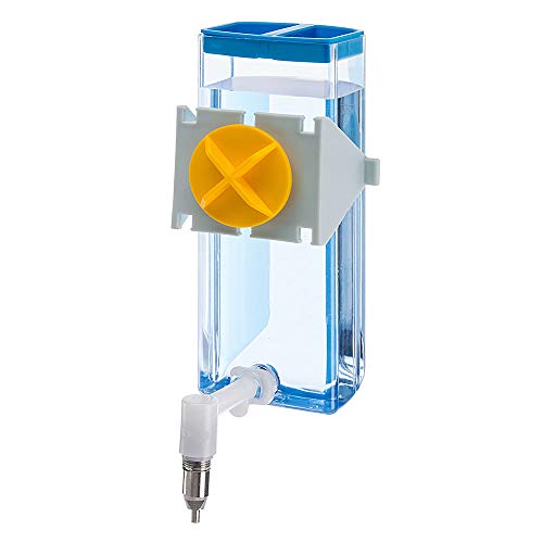 Ferplast Trinkflasche für Meerschweinchen und Ratten Sippy 4674 MEDIUM, Fassungsvermögen, Befestigungssystem am Metallgitter oder auf glatten Oberflächen, 9,5 x 8 x h 20 cm - 0,3 l