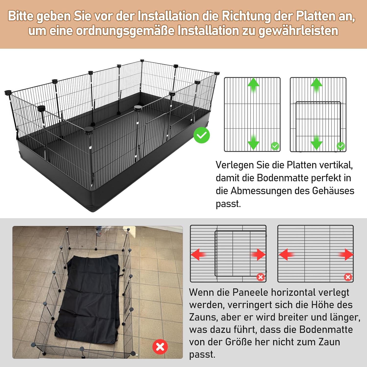 Flexibler kleintierauslauf für hasen und meerschweinchen — Ansicht 3