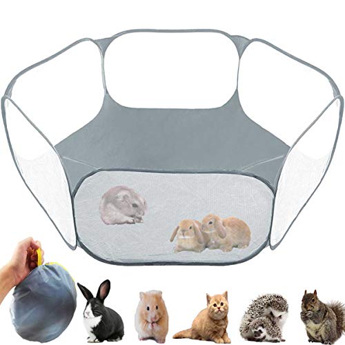 GABraden Kleintiergehege, aus atmungsaktivem Netzstoff, atmungsaktiv und transparent, faltbar & transportabel für drinnen & draußen-für Meerschweinchen, Kaninchen und Chinchillas