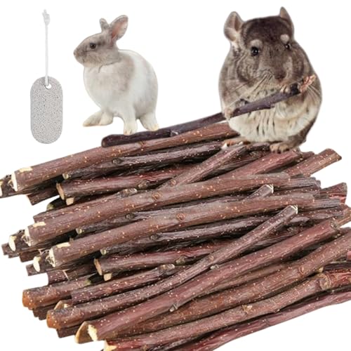 Hamster Kauspielzeug,200g Apfelstäbchen,Apfel Sticks für Haustiere,Kaninchen Kauspielzeug,Nager Apfel Holz zum Knabbern,Hamster Spielzeug,mit Zähne Schleifstein,für Gesunde Zähne,Gute Verdauung