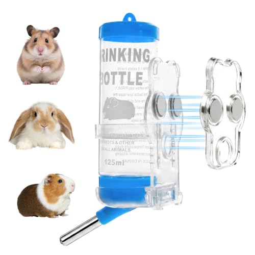 Hamster Trinkflasche Magnetisch Mit Ständer, 125ml Trinkflasche Kaninchen