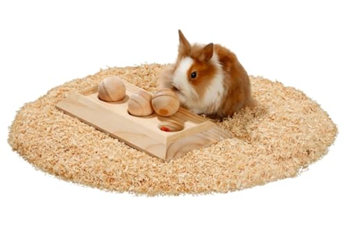 Karlie Brain Train Board, Nagerspielzeug, 3 Kugeln, Holz, Natur, 30x15x6 cm