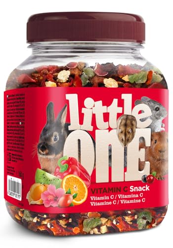 Little One Vitamin C Snack | 160 g | Ergänzungsfuttermittel für Nagetiere und Zwergkaninchen | Besteht aus Einer Beeren-, Früchte- und Gemüsemischung | Enthält Vitamin C