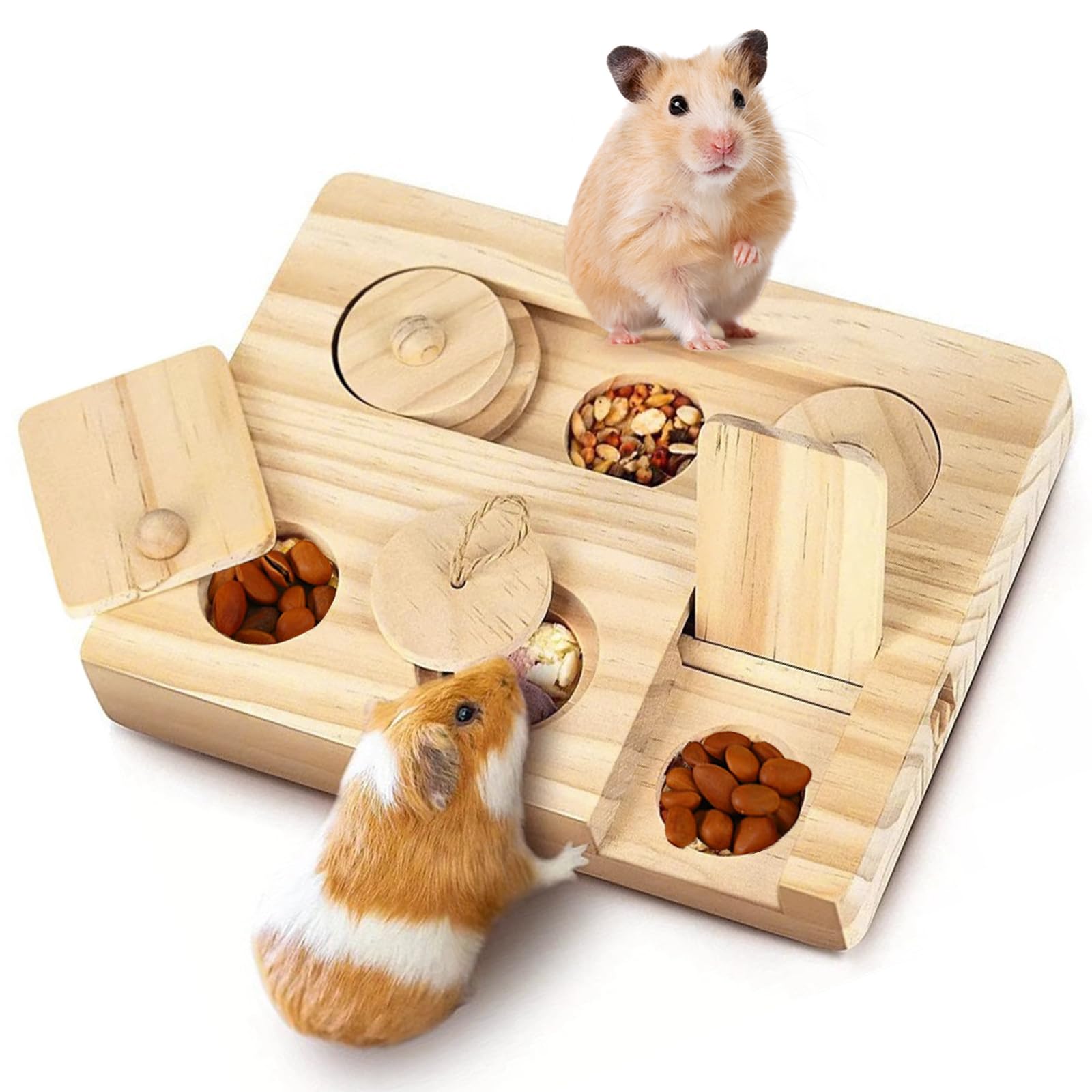 beschäftigungsspielzeug aus holz für kleintiere