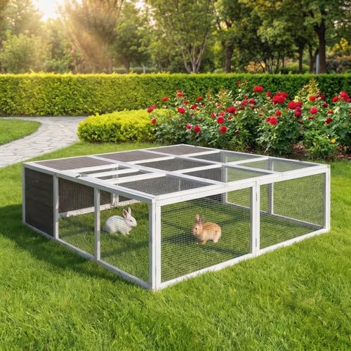 Miweba MyAnimal Hasenstall MH-06 | 180x180x60 cm | Winterfest (Grau)