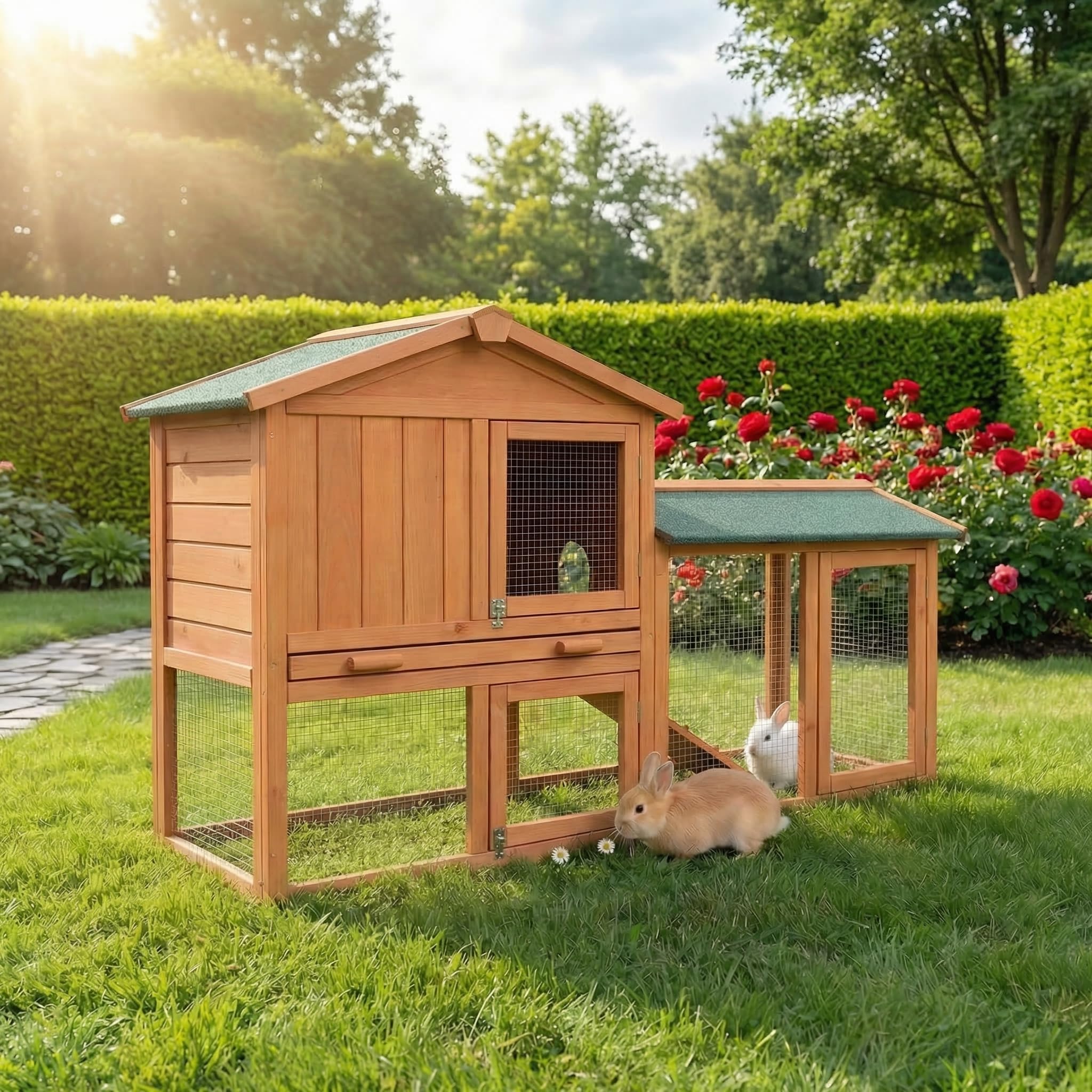 Miweba MyAnimal Kaninchenstall wetterfest braun
