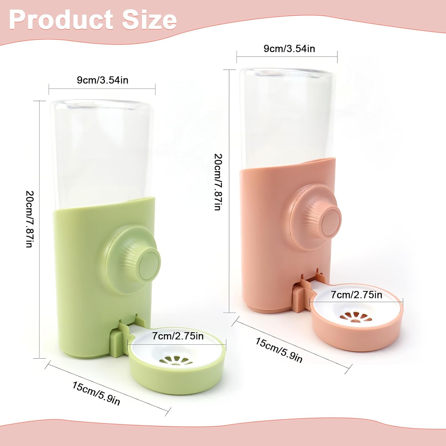 Praktische nagetier trinkflasche 600ml 2er set — Ansicht 2