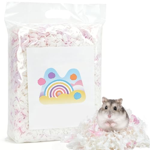 NARHOR Hamster-Einstreu 30L, 99% staubfreies Papier, Einstreu für Kleintiere mit Geruchskontrolle, Hamster, Mäuse, Ratten, Kaninchen, Meerschweinchen, Rennmäuse, Käfigsubstrat, 450 g