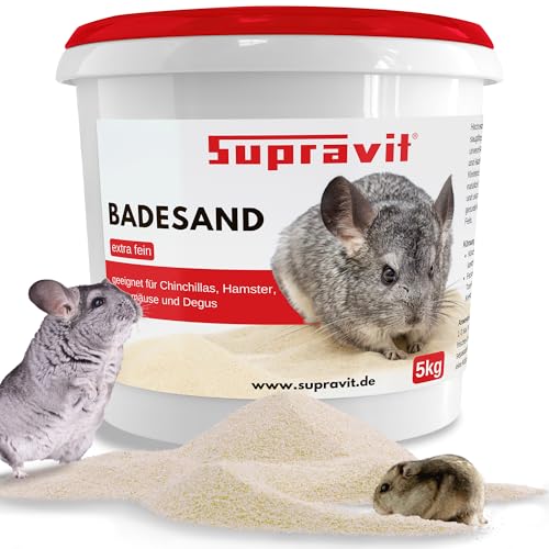 Supravit Chinchilla Sand fein | 5kg feiner Badesand