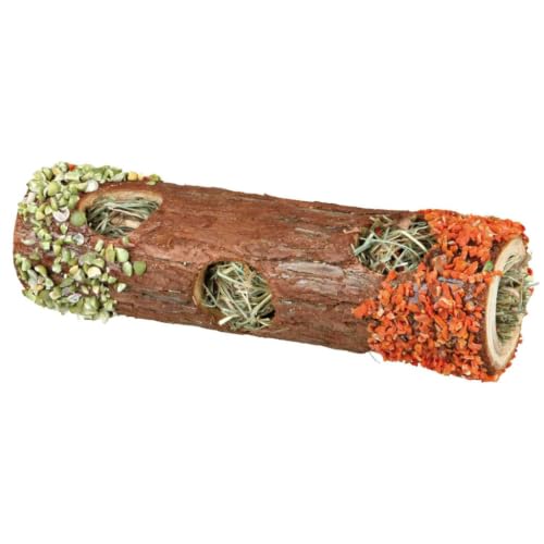 Trixie 60770 Natural Snack Tube Tunnel mit Heufüllung für kleine Nagetiere und Kaninchen (Hibiskusblüten, 20 cm / 25 g), 1 Stück (1er Pack)