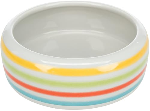 Trixie 60807 Keramiknapf, Kaninchen, 500 ml/ø 16 cm, grün/blau/creme