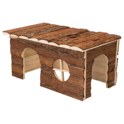 TRIXIE 62183 Haus Jerrik, Zwergkaninchen, Rindenholz, 40 × 20 × 23 cm