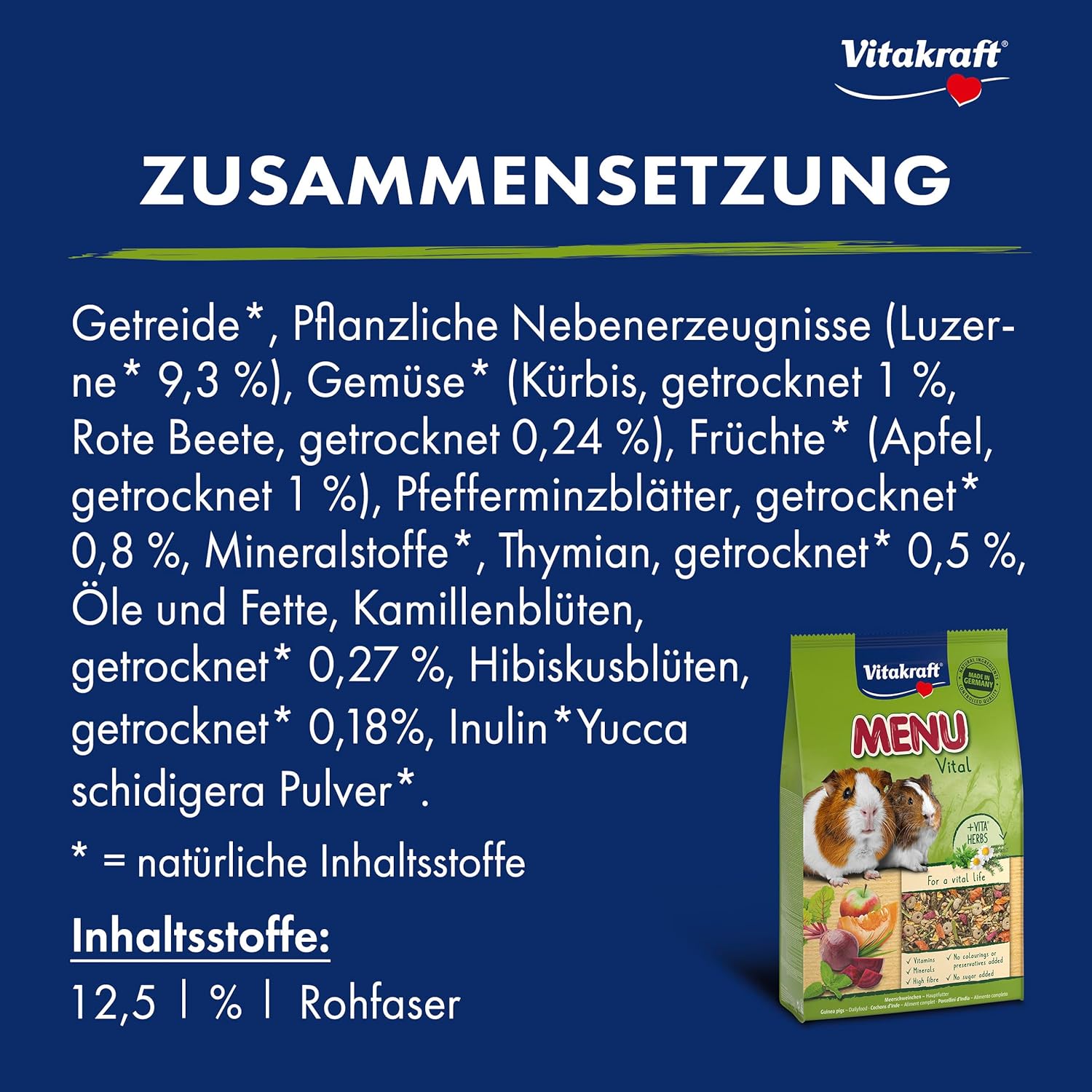 Vitakraft Vital Futter für Meerschweinchen 5 kg — Ansicht 3