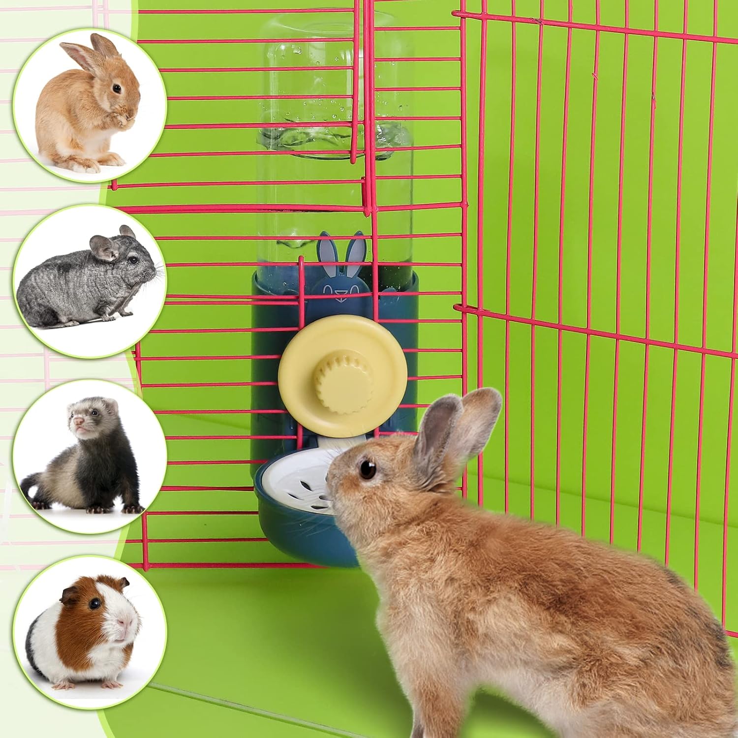 Wasserspender für kaninchen und meerschweinchen 500ml — Ansicht 2