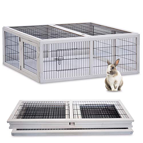 zooprinz Freilaufgehege Rabbit Run – mobiler Holz-Auslauf für Kleintiere
